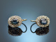 &Ouml;sterreich um 1900! Historische Saphir Diamant Ohrringe Gold 585