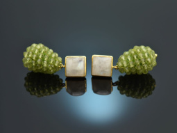 Graceful Green! Tropfen Ohrringe mit Peridot und...