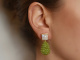 Graceful Green! Tropfen Ohrringe mit Peridot und Mondstein Silber 925 vergoldet