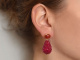 Fabulous Red! Tropfen Ohrringe roter und Pink Achat Silber 925 vergoldet