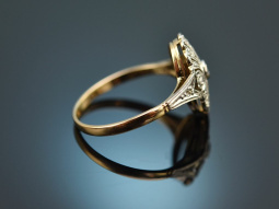 Um 1930! Antiker Art Deco Ring mit Diamanten Gold 585