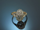 Um 1930! Antiker Art Deco Ring mit Diamanten Gold 585