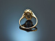 Um 1930! Antiker Art Deco Ring mit Diamanten Gold 585