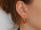 From our studio! Large coral strawberry earrings gold 585