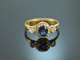 Feiner Saphir Ring mit Brillanten Gold 750