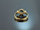 Feiner Saphir Ring mit Brillanten Gold 750