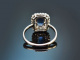 Edler Saphir Ring mit Diamanten Wei&szlig;gold 750