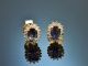 Klassische Saphir Ohrringe mit Brillanten Gold 750
