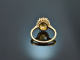 Sch&ouml;ner Citrin Ring mit Brillanten Gold 750