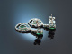 Festliche Smaragd Ohrringe mit Brillanten Wei&szlig;gold 750