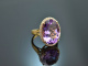 Big Violet! Großer Amethyst Ring mit Brillanten Gold 750