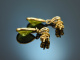 Feine Ohrringe mit Peridot und Imperial Topas Gold 750