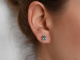 Beautiful aquamarine earrings in 750 white gold