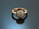 Funkelnder Ring mit cognacfarbenen Brillanten Ros&eacute;gold 750