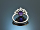 Edler Amethyst Ring mit Brillanten Wei&szlig;gold 750