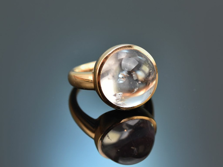 Wonderful ring with kunzite rose gold 750