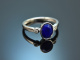 Edler Lapislazuli Ring mit Brillanten Wei&szlig;gold 750