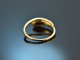 H&uuml;bscher Schlangen Ring mit Diamanten und Mandaringranat Gold 750