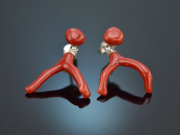 Sch&ouml;nes Rot! H&uuml;bsche Korallen Ast Ohrringe...