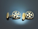 Around 1950! Maltese cross cufflinks silver 925 gold-plated