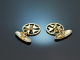Around 1950! Maltese cross cufflinks silver 925 gold-plated