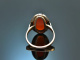 Around 1950! Classic coat of arms signet ring with carnelian gold 333