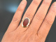 Around 1950! Classic coat of arms signet ring with carnelian gold 333