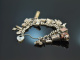 England um 1970! Bettelarmband mit 23 Charms Silber 925