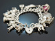 Birmingham 1976! Bettelarmband mit 16 Charms Silber 925