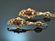 Around 1850! Beautiful Biedermeier earrings garnet and seed pearls gold 58