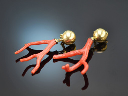 Boho style! Large branch coral earrings silver 925...