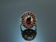 Around 1970! Large classic garnet ring, gold 585