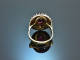 Around 1970! Large classic garnet ring, gold 585