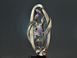 Vienna around 1900! Large signed Art Nouveau belt buckle...