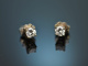 Around 1990! Fine pair of brilliant stud earrings approx. 0.45 carat white gold 585