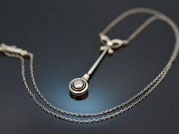Around 1915! Beautiful Lavali&egrave;re necklace with diamonds platinum and gold 585