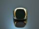Around 1960! Mens coat of arms signet ring with blood jasper gold 333