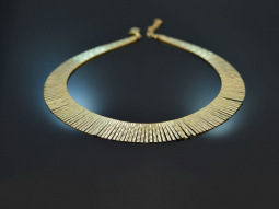 Cleopatra style! Chic gold-plated vintage necklace in 925 silver