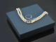 Circa 1990! 2-row Akoya cultured pearl necklace with fine sapphire diamond clasp 750 white gold