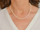 Around 1950! Beautiful Akoya cultured pearl necklace with gold 585 clasp