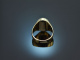 Um 1980! Schlichter Herren Wappen Siegel Ring mit Onyx Gold 333