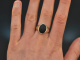 Around 1980! Simple mens coat of arms signet ring with onyx 333 gold