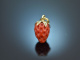 From our workshop! Strawberry coral pendant gold 585