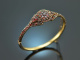 Around 1950! Beautiful bangle with Bohemian garnets