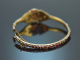 Around 1950! Beautiful bangle with Bohemian garnets