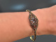 Around 1950! Beautiful bangle with Bohemian garnets