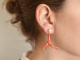 From our workshop! Coral branch earrings with cultured pearls silver 925 gold-plated