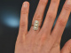 Around 1910! Historic ring with pearls and old-cut diamonds, gold 585