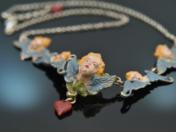 iennese bronze around 1910! Rare putti necklace...