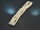 Around 1980! Elegant Akoya cultured pearl bracelet with brilliant clasp white gold 585